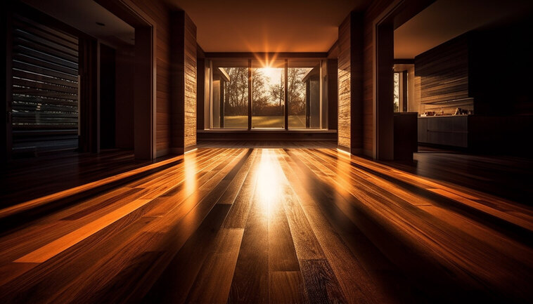 Appartement Moderne Avec Parquet En Bois Foncé