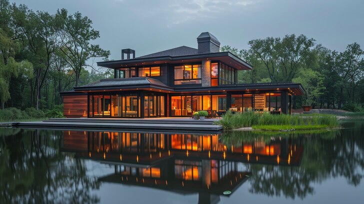 Maison Avec Vue Sur Le Lac Et La Forêt